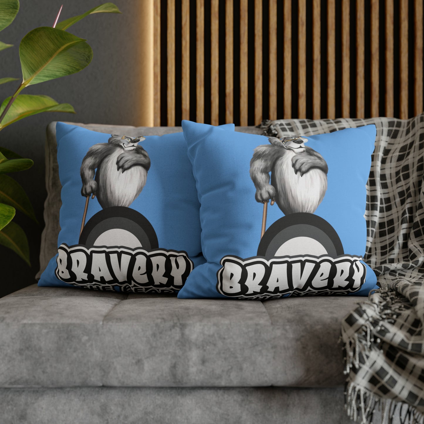 Bravery Spun Polyester Square Pillow Case