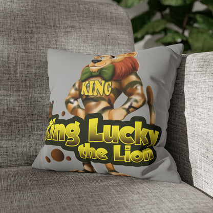 King Lucky Lion Spun Polyester Square Pillow Case