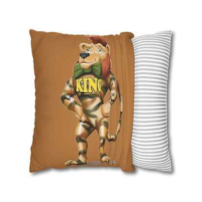 King Lucky Lion Spun Polyester Square Pillow Case