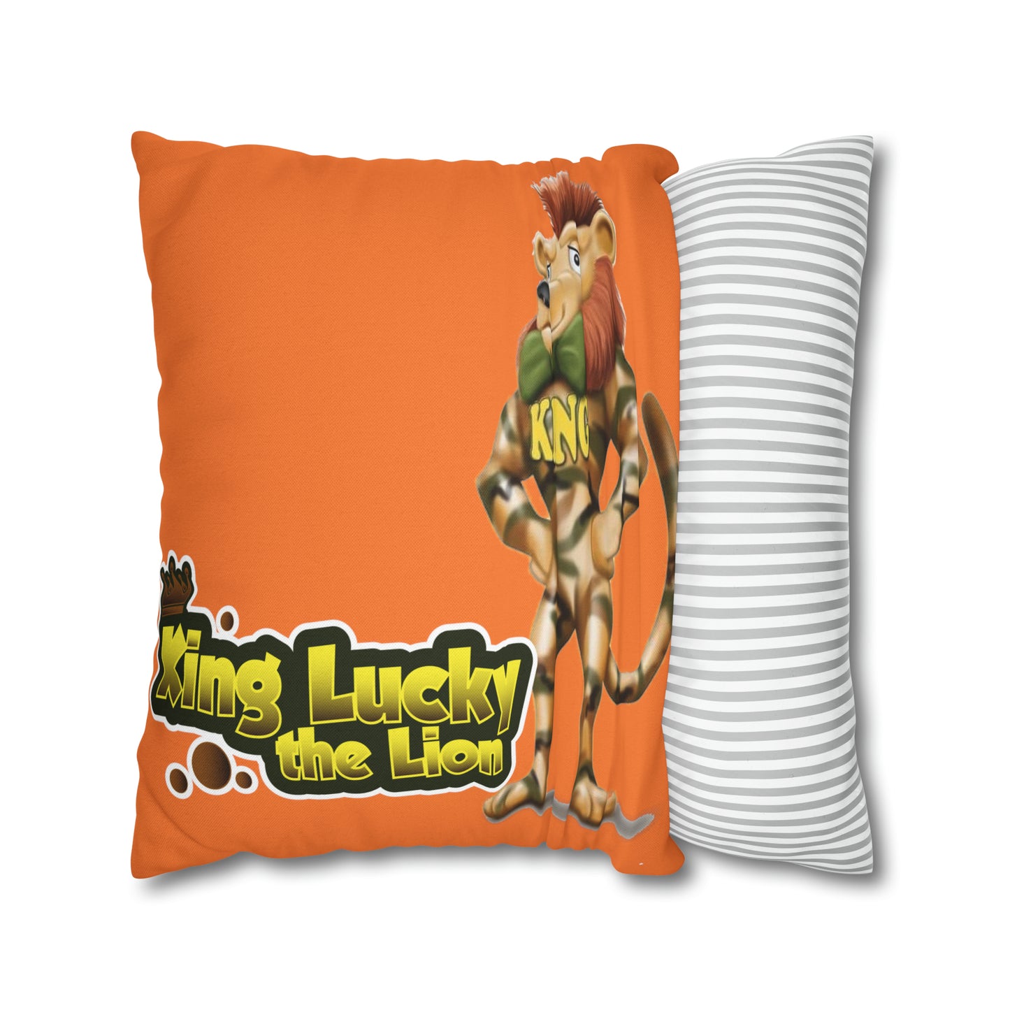 King Lucky Lion Spun Polyester Square Pillow Case