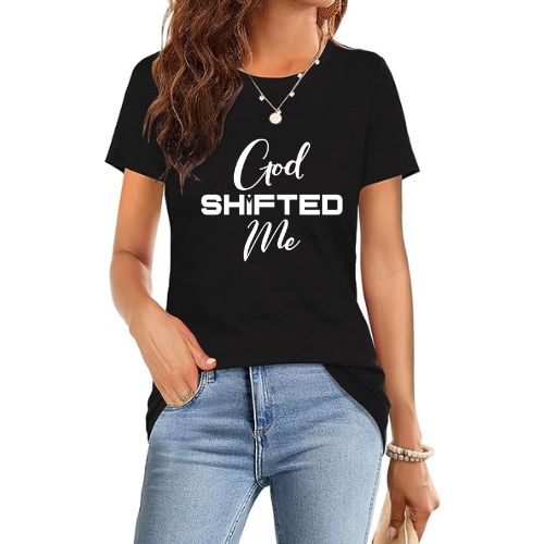 God Shifted Me Ladies' Softstyle Fitted T-Shirt