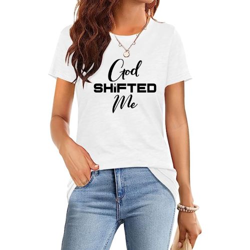 God Shifted Me Ladies' Softstyle  Fitted T-Shirt
