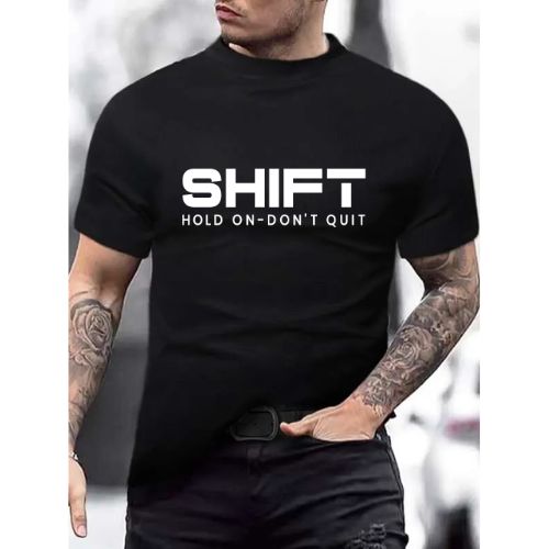 New Shift hold On Don't Quit Heavy Cotton T-Shirt