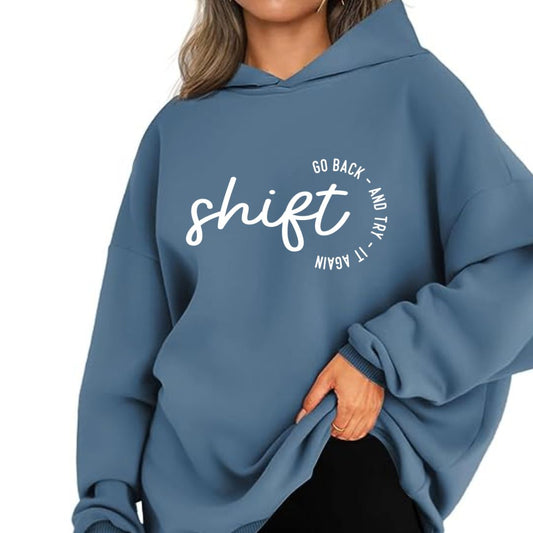 Shift Go Back And Try It Again Adult NuBlend® Fleece Pullover Hooded Sweatshirt