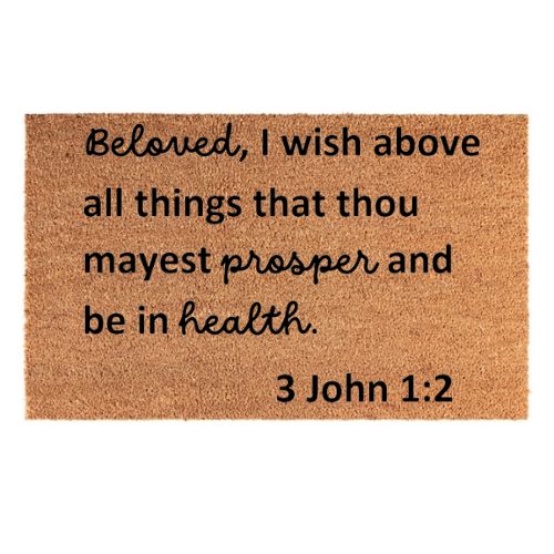 Beloved 3 John 1:2 Door Mat