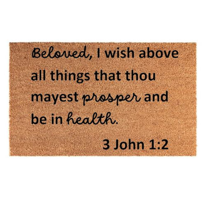 Beloved 3 John 1:2 Door Mat
