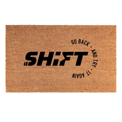 Shift Go Back And Try It Again Door Mat