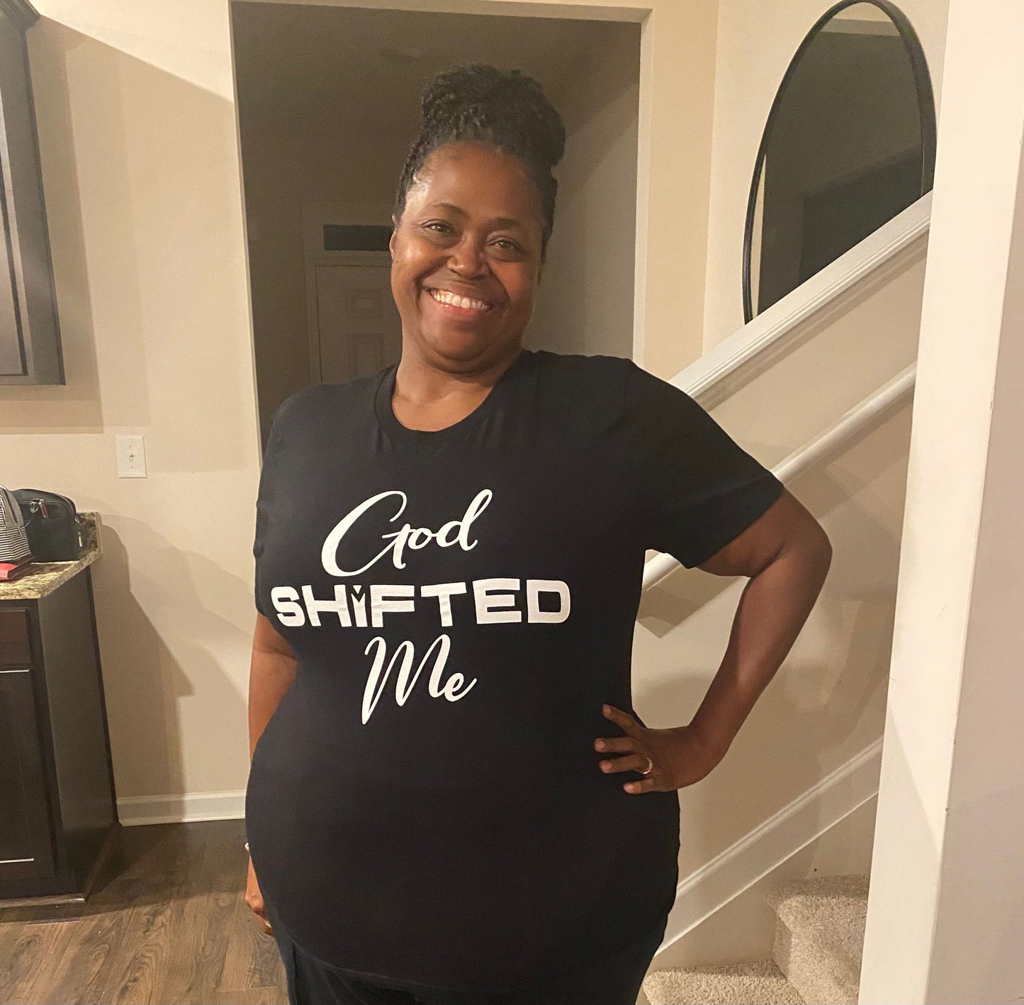 God Shifted Me Ladies' Softstyle Fitted T-Shirt