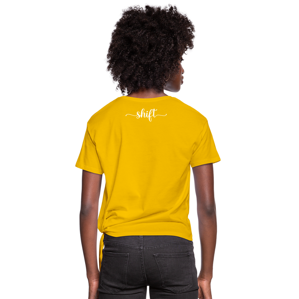 Women's Shift Knotted T-Shirt - sun yellow